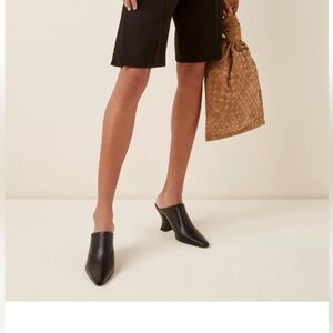 Bottega Veneta Black Leather Mules
